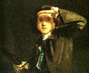 Sir Joshua Reynolds self-portrait shading the eyes Germany oil painting artist